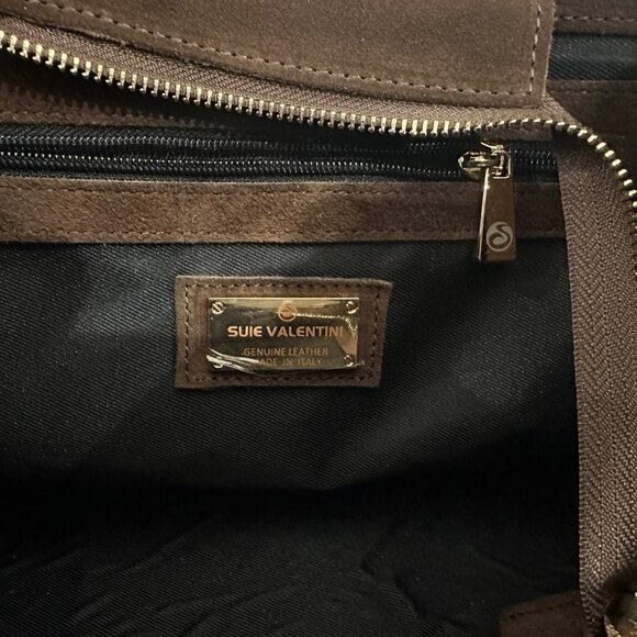 Suie Valentini Suede Leather Bag / Similar to The Row's Soft Margaux 15 bag - Picture 9 of 10
